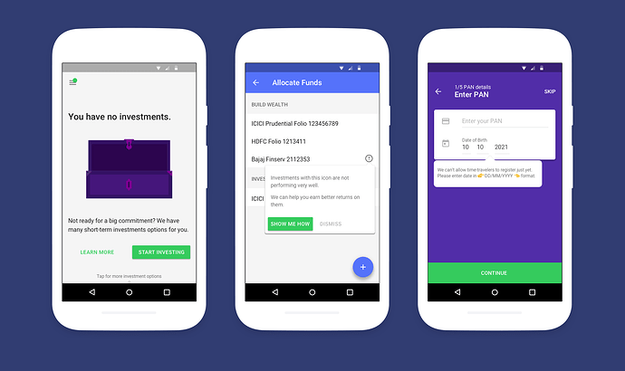 Personal finance app tooltips are provided frequently for clarity